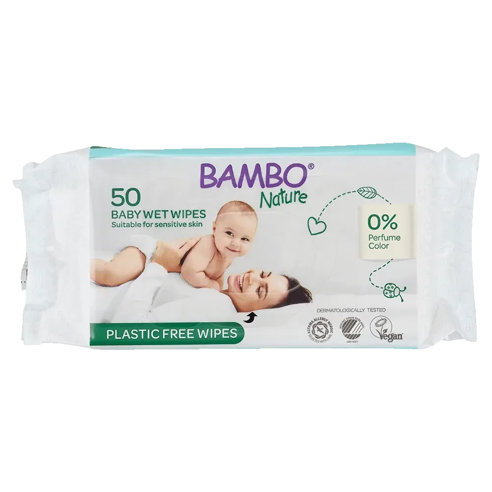 Bambo Nature Wet Wipes - box of 14 bags x 50 units