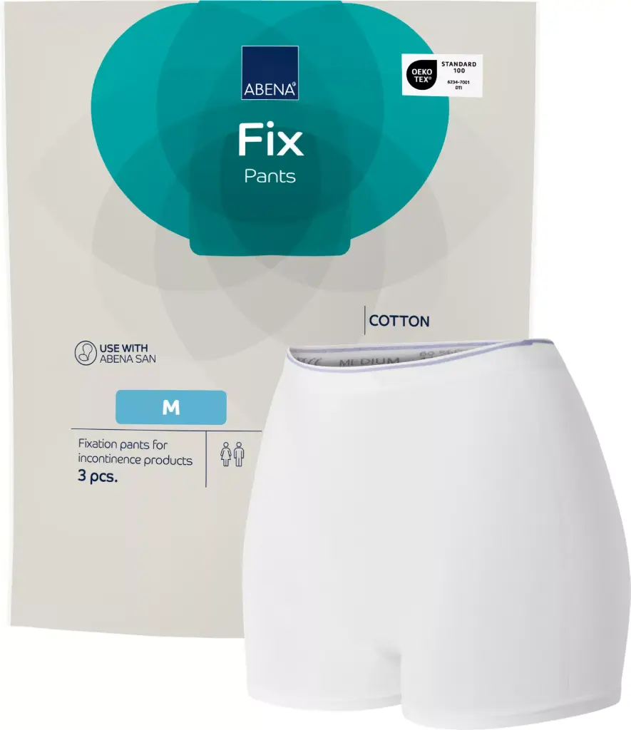 Abena Fix Prenda de fijación de algodón M - caja de 10 bolsas de 10 uds
