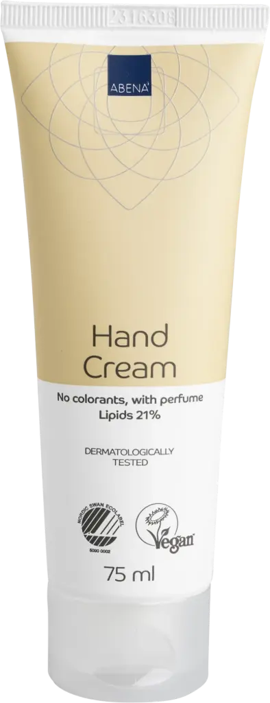 [7770] Abena Crema de Manos 21 % Lípidos - con perfume – caja de 12 tubos x 75 ml