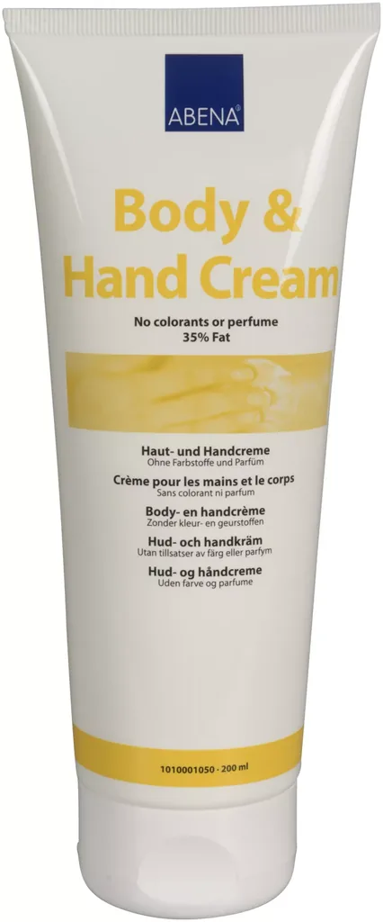 [1010001050] Abena Body & Hand Cream 35% Lipids – box of 12 tubes x 200 ml