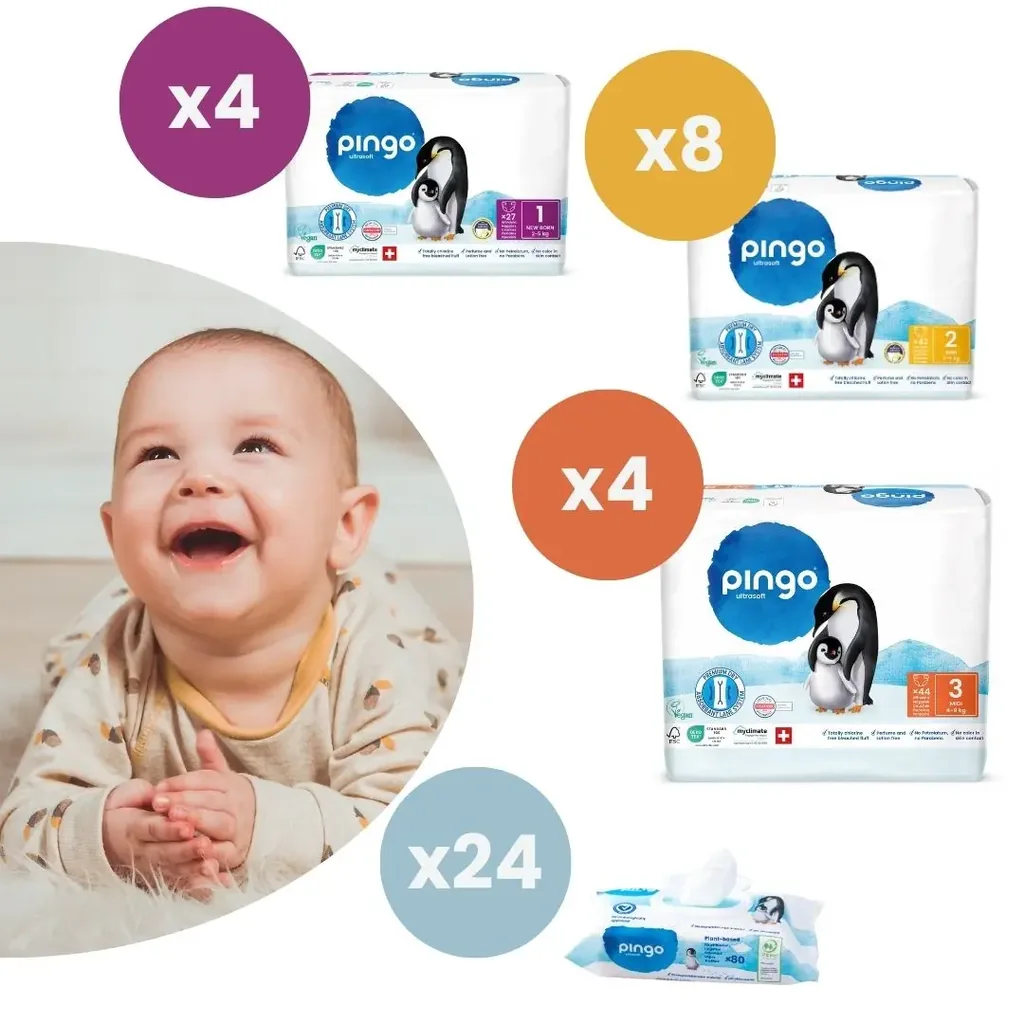 [PingoP03] Pingo ecological diapers and wipes - First three months pack