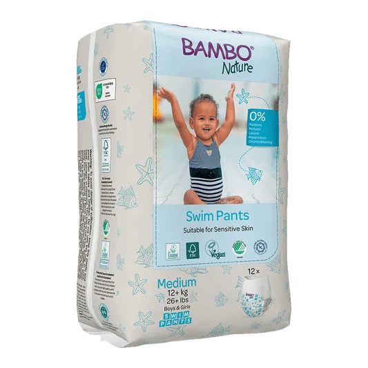 [1000024402] Bambo Nature swim diapers M (+12kg) - box of 10 bags x 12 units
