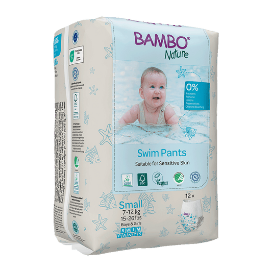 Bambo Nature pañales para el baño S (7-12kg) - caja de 10 bolsas x 12 uds