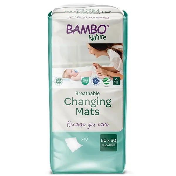 [1000019471] Bambo Nature changing mat 60x60cm - box of 8 bags x 10 units