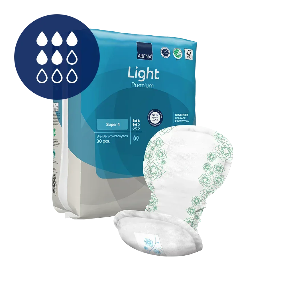 [1000021342] Abena Light Premium Super 4 - box of 9 bags x 30 units