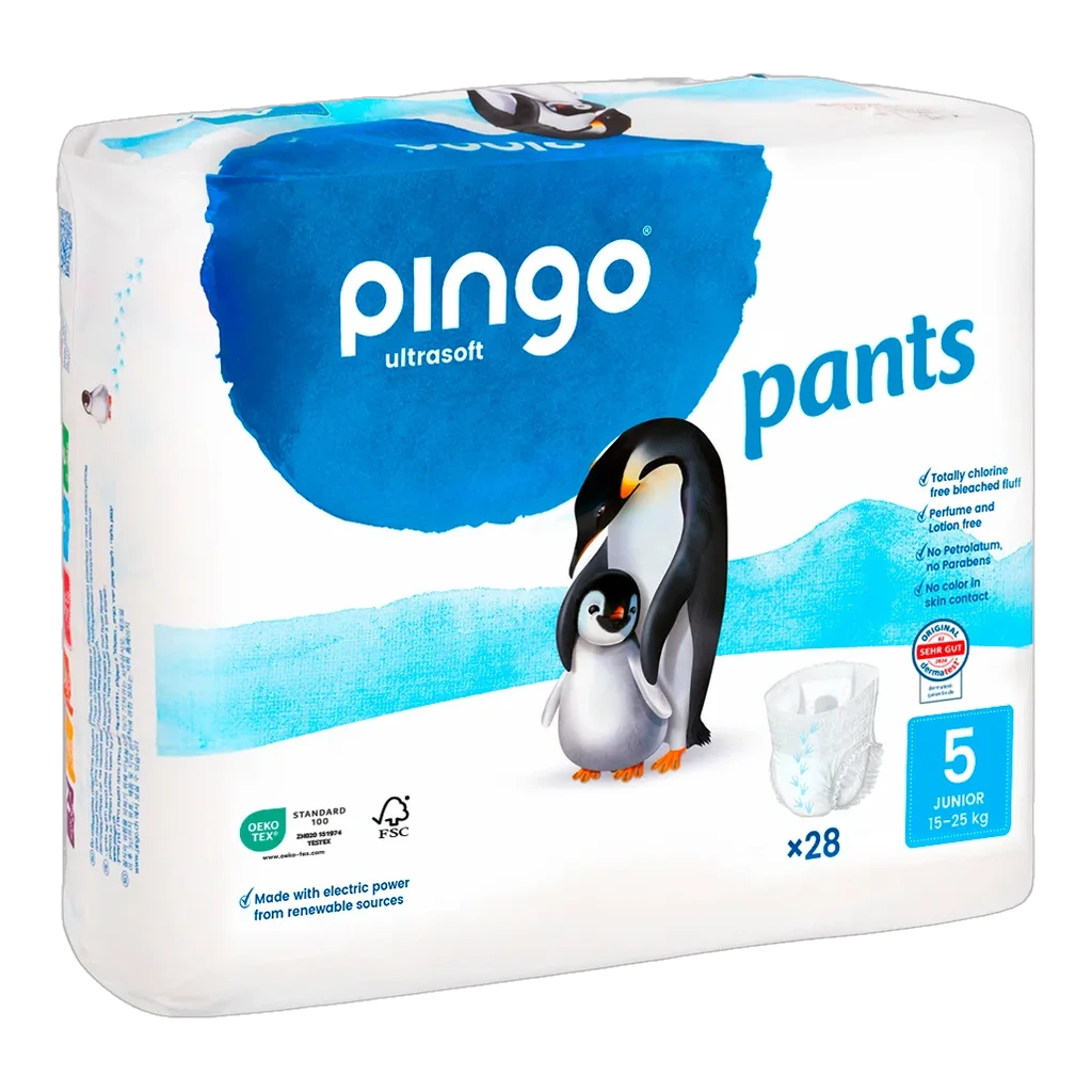 [89305] Pingo pants ecológicos Talla 5 (11-25 kg) - caja de 6 bolsas x 28 uds