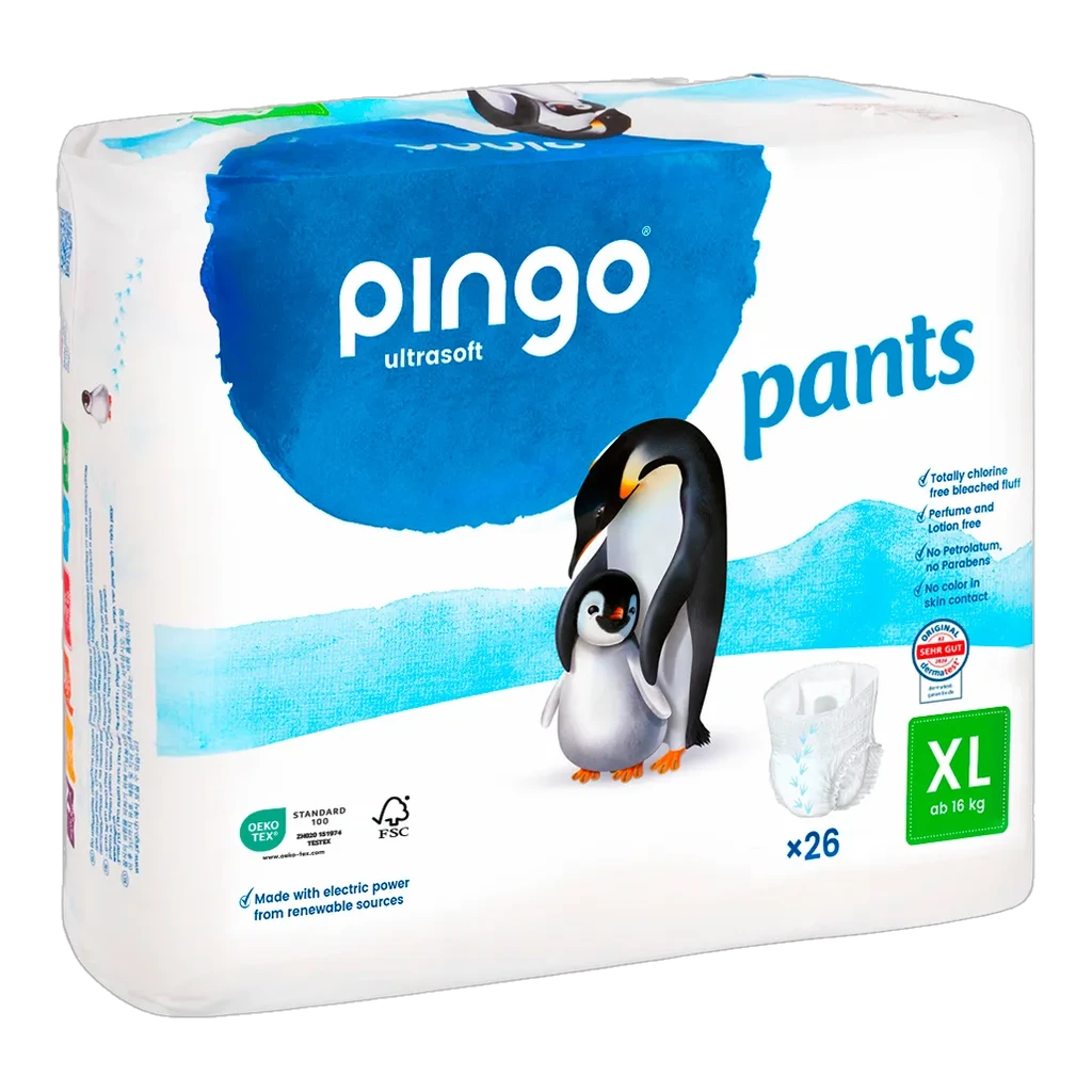 [89306] Pingo pants ecológicos Talla 6 (16 kg+) - caja de 6 bolsas x 26 uds