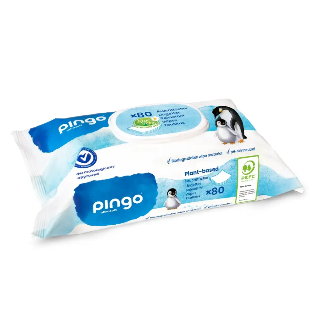 Pingo toallitas biodegradables - caja de 12 x 80 uds