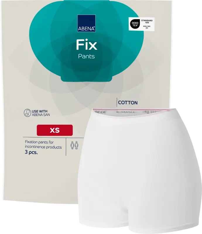 Abena Fix Prenda de fijación de algodón XS - caja de 10 bolsas de 10 uds