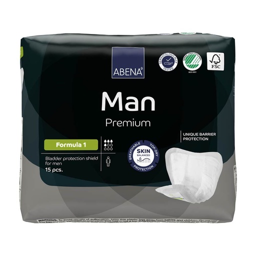 [1000021335] Abena Man Formula 1 - caja de 12 bolsas x 15 uds